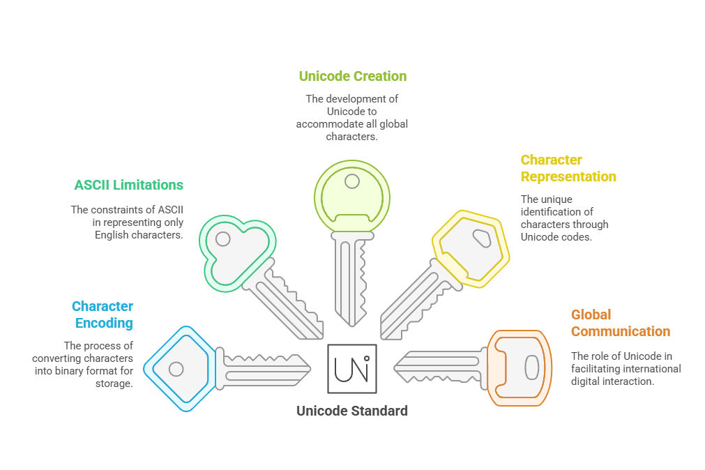 Here are the key components that are part of Unicode. This presents how Unicode is related to emojis