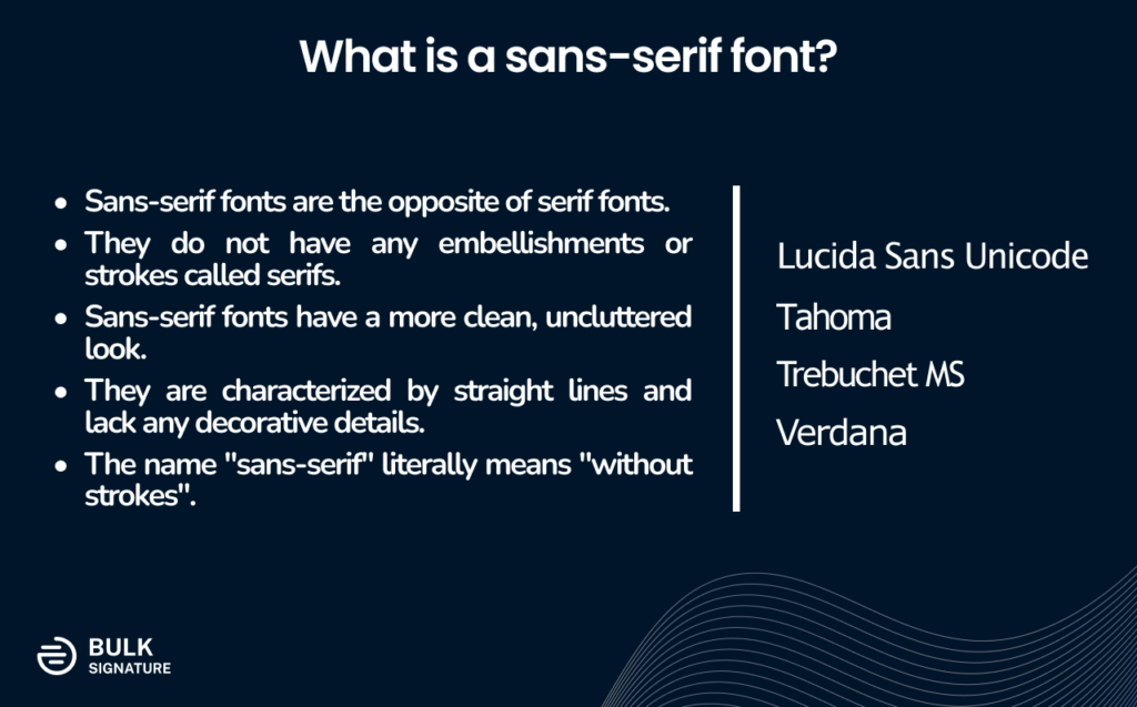 What is a sans-serif font and how to use it?