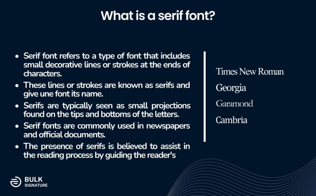 What is a serif font and how to use them