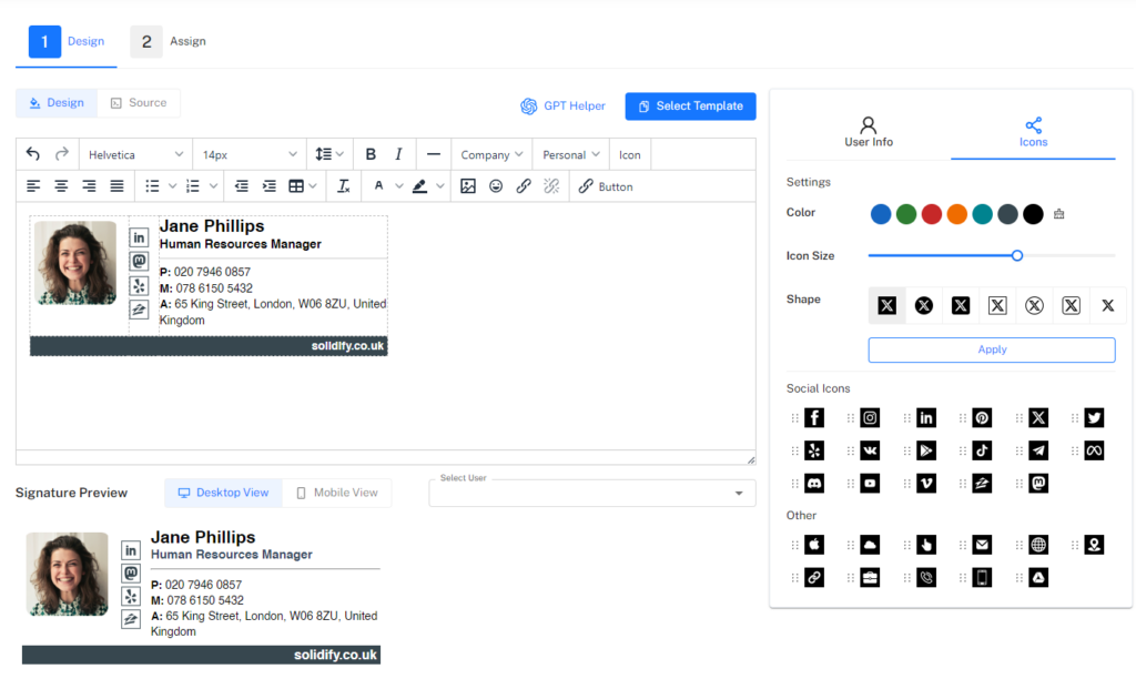 BulkSignature, an email signature management tool that allows you to create HTML email signatures for everyone in your organization.