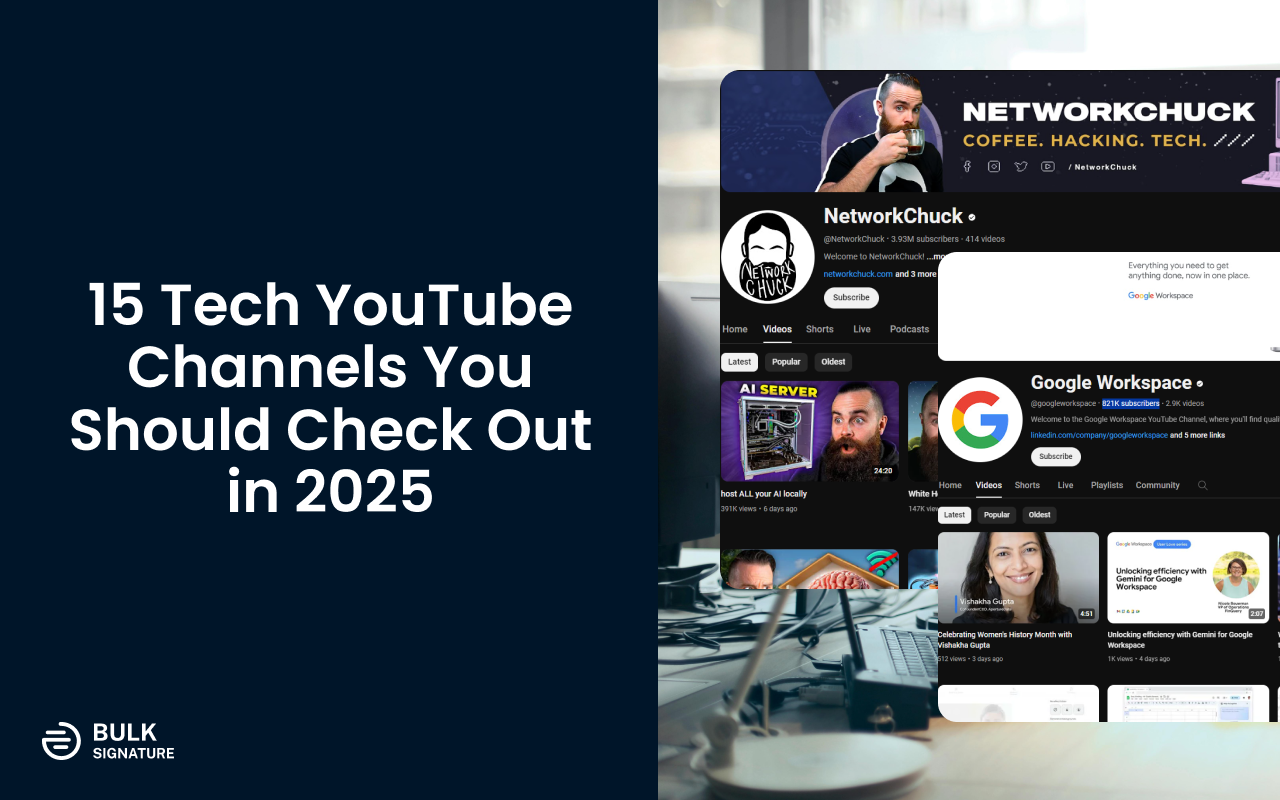 15 Tech YouTube Channels You Should Check Out in 2025