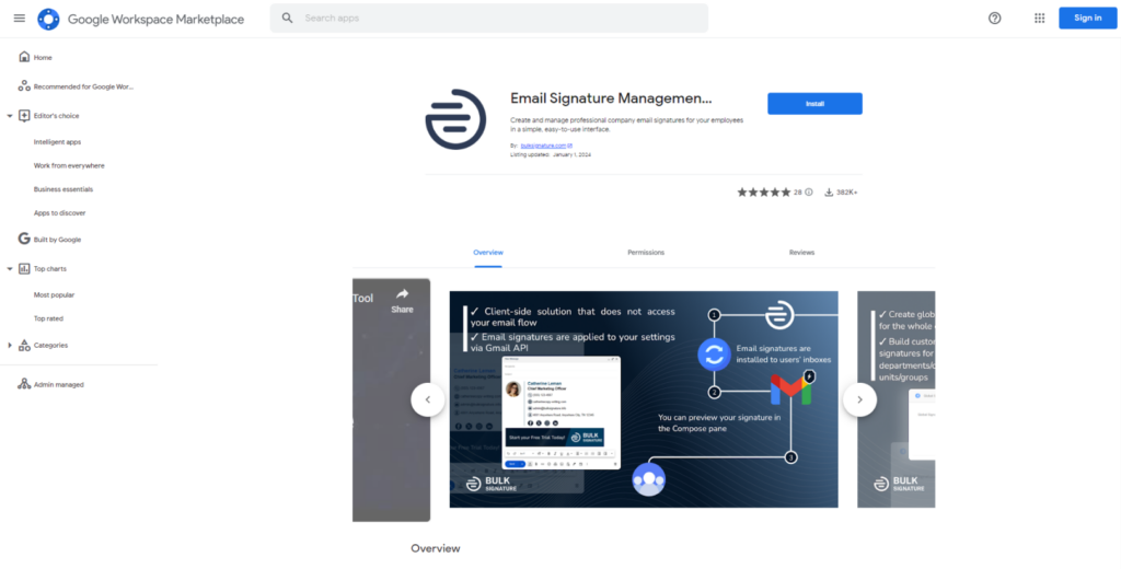 Get BulkSignature on Google Workspace Marketplace