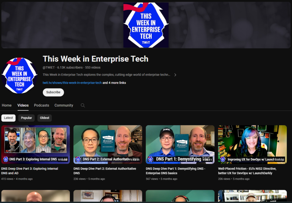 This Week in Enterprise Tech is another underrated YouTube channel for tech enthusiasts who want to more about the latest trends in the industry.