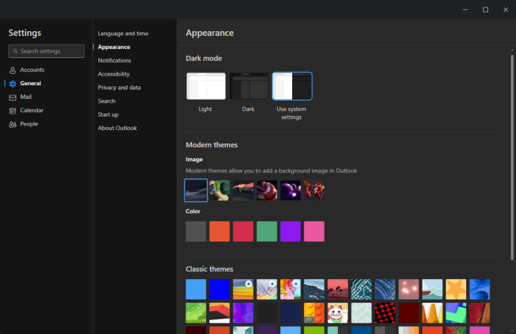 Learn how to change theme in Outlook