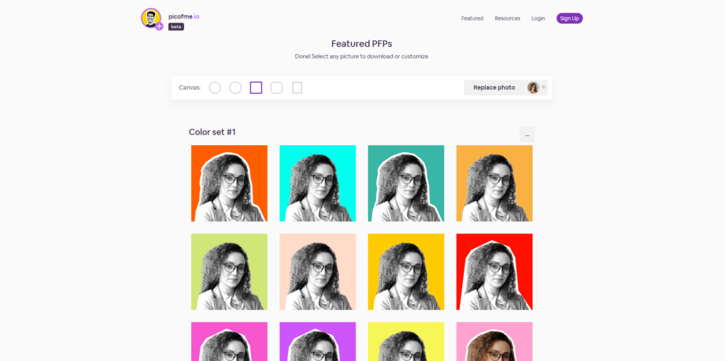 Generate creative profile pictures for email signatures using picofme.io tool