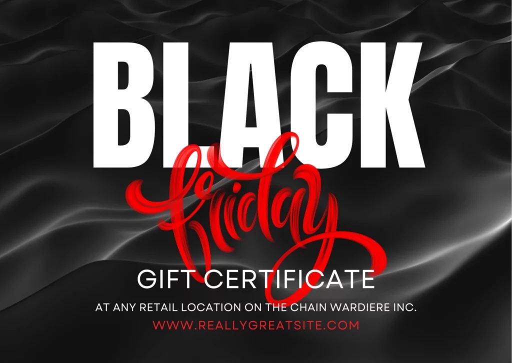 Black Friday Gift Card Example