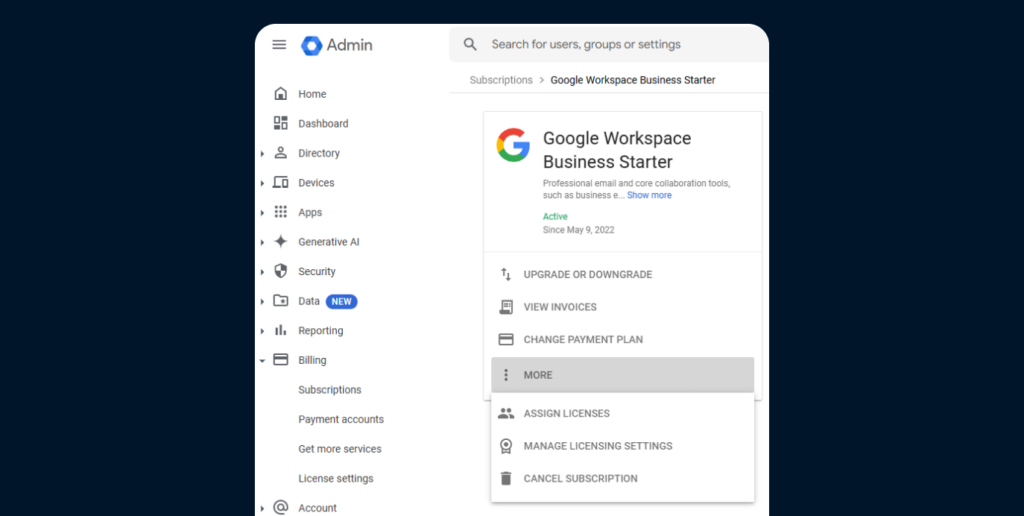 Learn how to cancel your Google Workspace subscription from your Google Admin console