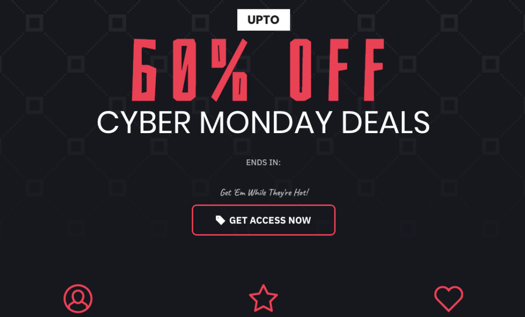 Creative promotional banner for Cyber Monday marketing campaign