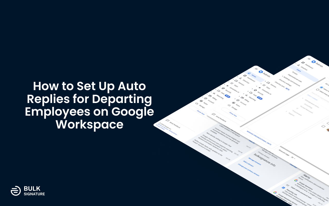 Learn how to set up auto replies for departing employees