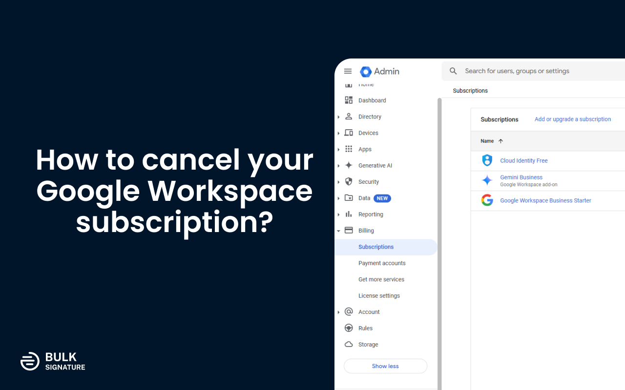 How to cancel your Google Workspace subscription?